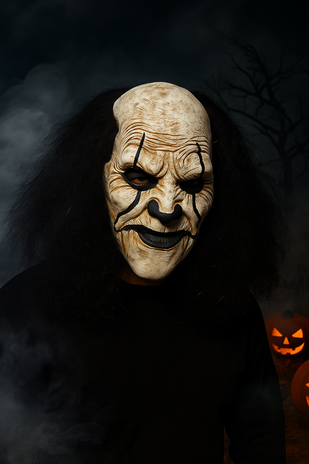 Masque Clown Tueur Effrayant – Joker Horreur Halloween 🎭 | Masque Réaliste en Latex pour Soirées, Fêtes & Cosplays